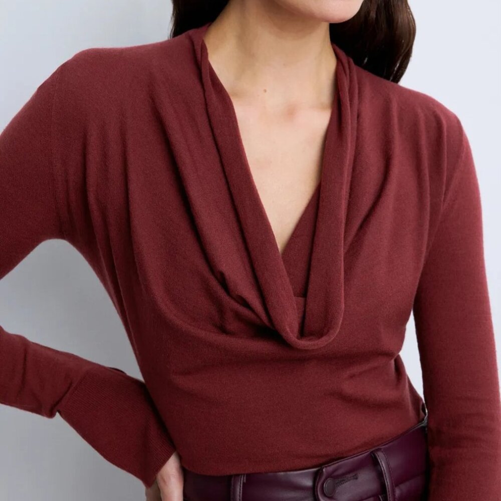 Simkhai Natia Cowlneck Top Size Small MSRP $295